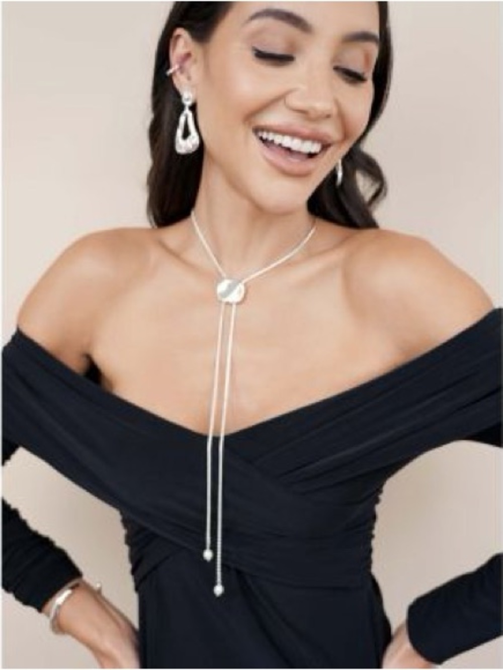 Ettika Liquid Lux bolo necklace